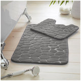 Super Absorbent 2 Piece Pebbles Bath Set Memory Foam - Comfort Valley Non slip Bath Mat, Large bath mat, extra large bath rug non slip, bath mats uk large, bath mats uk cotton, bath mats uk