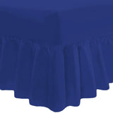 Frilled Valance Extra Deep Fitted Sheet - Bed Sheet -Frilled Valance Fitted Sheet Royal Blue