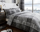 Denim Check  Duvet Cover Set - Comfort Valley