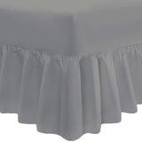 Comfort Valley | Extra Deep Frilled Valance Sheet Fitted Sheet - Bed Sheet - 30CM Deep Box - Frill 40CM Long Valance Fitted Sheet Poly Cotton Bedding - Bed Base Skirt - Comfort Valleyvalance sheets king size, valance sheets double white, valance sheet king size, valance sheet double, single valance sheet, Deep Fitted Valance Sheet