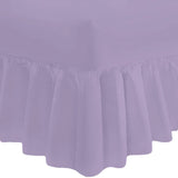 Frilled Valance Extra Deep Fitted Sheet - Bed Sheet -Frilled Valance Fitted Sheet Lilac