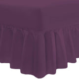 Comfort Valley | Extra Deep Frilled Valance Sheet Fitted Sheet - Bed Sheet - 30CM Deep Box - Frill 40CM Long Valance Fitted Sheet Poly Cotton Bedding - Bed Base Skirt - Comfort Valley valance sheets king size, valance sheets double white, valance sheet king size, valance sheet double, single valance sheet, Deep Fitted Valance Sheet